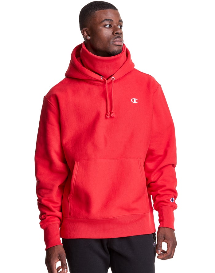 Champion Defender Series Reverse Weave® With Two Detachable Scarferchief™ Masks Red Hoodie Womens -